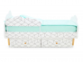 Кровать Stumpa Облако бортик и ящики рисунок Ромбы