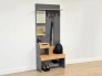 Прихожая Баско графит/дуб крафт золотой