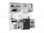 Кухня Николь 2100 мм Холст вулканический