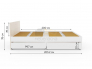 Кровать Монблан с ящиками 140х200 см Белый Шагрень-Дуб сонома