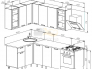 Кухня Техно 1,4х2,4м Компоновка №9 Кашемир, Дуб Крафт