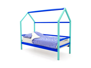 Кровать-домик Svogen мятно-синий