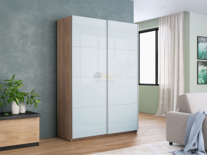 Шкаф-купе Прайм 2-х дверный 1200 Стекло Белое Сонома