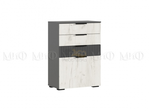 Комод (600) Роджинамиф Дуб крафт Белый/Графит